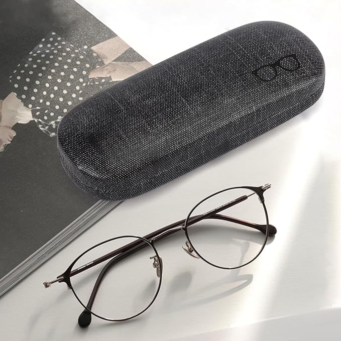 RayLove 3-Pack Hard Shell Eyeglasses Case Large Reading Glasses Hard Case