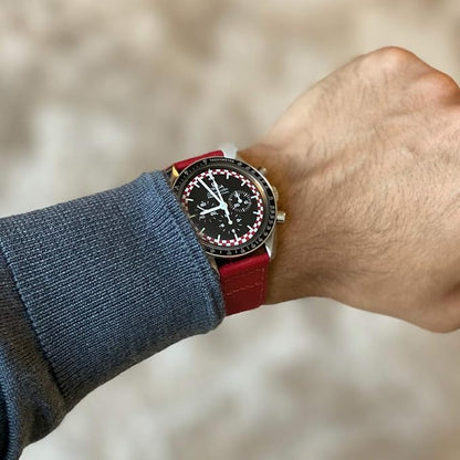 Archer Watch Straps - Canvas Quick Release Watch Bands (Carmine Red, 20mm)