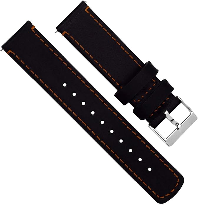 BARTON WATCH BANDS - Top Grain Leather Watch Bands Compatible with Apple Watch Models - 1, 2, 3, 4, 5, 6, 7, 8, 9, 10, SE, Ultra & Ultra 2