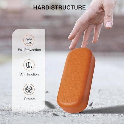 Marvolia Glasses Case Large Hard Shell Eyeglasses Case PU Leather Protective Case for Sunglasses Eyeglasses