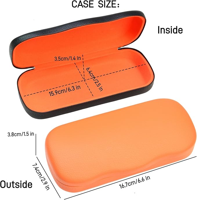 Eyeglass Case 2PCS,Glasses Case Hard Shell,Hard Eyeglass case for Women Men