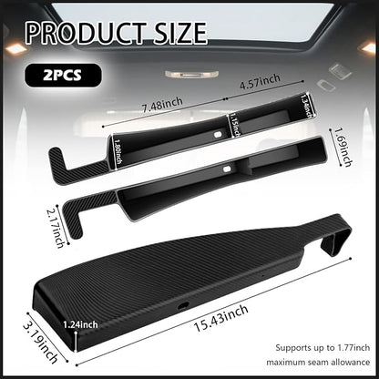 2PCS Car Seat Gap Filler Organizer with Charging Port,Upgrade Cars Gap Filler with Larger Storage Space Reducing Item Loss,Flexible No Drop Seat Guard for Car Storage Organizer