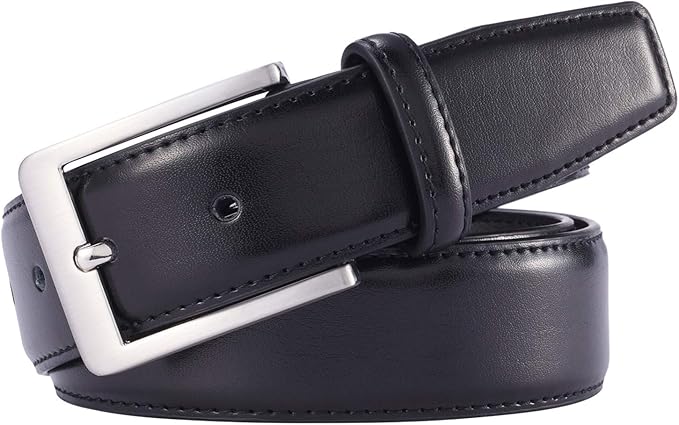 XOUXOU Men's Casual Leather Jeans Belts Classic Work Business Dress Belt with Prong Buckle for Men
