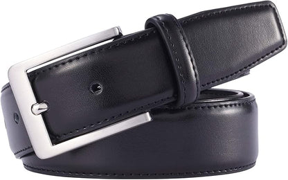 XOUXOU Men's Casual Leather Jeans Belts Classic Work Business Dress Belt with Prong Buckle for Men