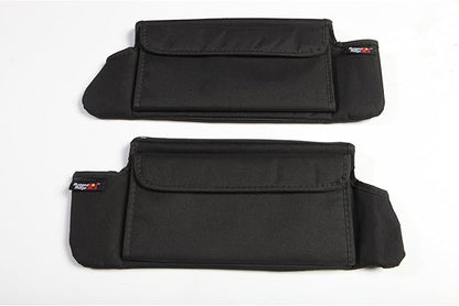 Rugged Ridge 13305.07 Sun Visor Organizer Kit, Black; 07-09 Jeep Wrangler JK