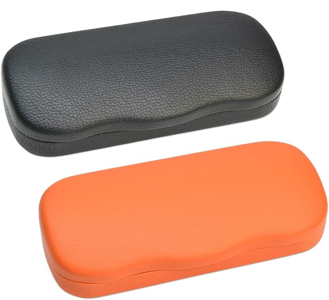 Eyeglass Case 2PCS,Glasses Case Hard Shell,Hard Eyeglass case for Women Men