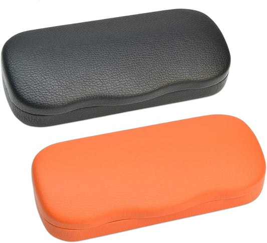 Eyeglass Case 2PCS,Glasses Case Hard Shell,Hard Eyeglass case for Women Men