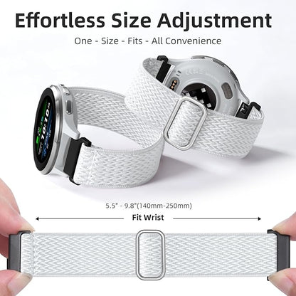GEAK 20mm Quick Release Replacement Wristband Compatible with Garmin Vivoactive 6 / Vivoactive 3 /Vivoactive 5 Watch Band, Adjustable Stretchy Nylon Solo Loop Elastic Straps for Venu/Venu Sq Men Women