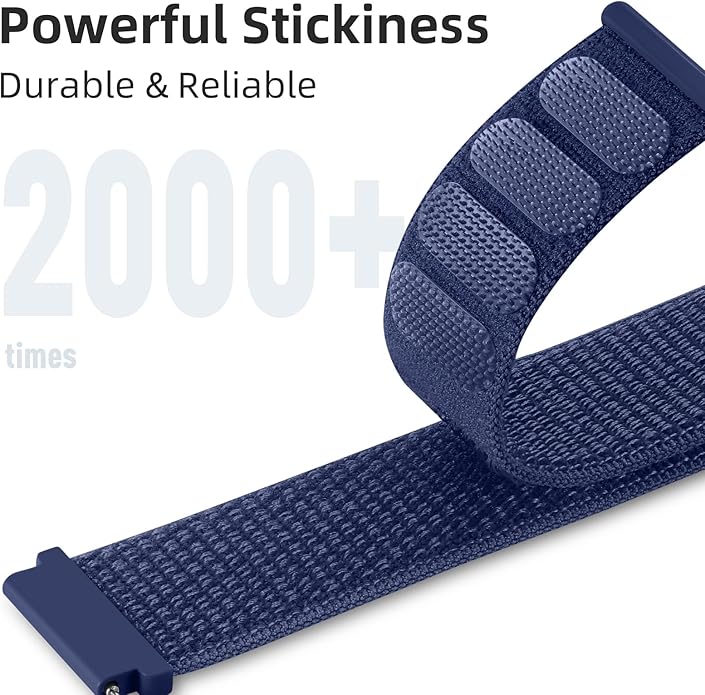 DaQin 22mm 20mm 18mm Quick Release Watch Band Compatible with Garmin Venu 3 2/Forerunner 255 265 955/Vivoactive 5 6 4 3, Nylon Watch Straps Adjustable Sport Replacement for Samsung Galaxy Watch 7 6 5 4/3 45mm/Galaxy Watch 46mm Men Women, 3 Packs