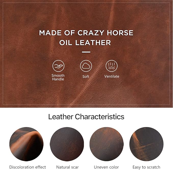 Top Grain Leather 14.2" Slim Laptop Zipper Folio Case Bag, Vintage Design & 2 Pockets, Handmade, Compatible with MacBook Pro 14" 2021 2022 M1 Pro/M1 Max A2442 & Other PC, Brown 14.2 Inch