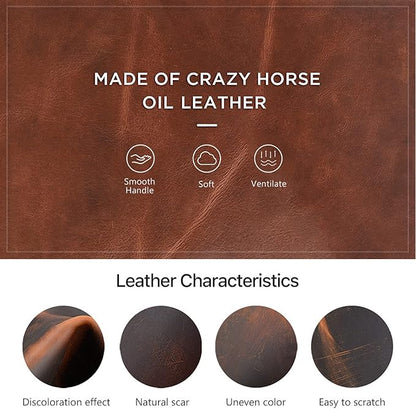 Top Grain Leather 14.2" Slim Laptop Zipper Folio Case Bag, Vintage Design & 2 Pockets, Handmade, Compatible with MacBook Pro 14" 2021 2022 M1 Pro/M1 Max A2442 & Other PC, Brown 14.2 Inch