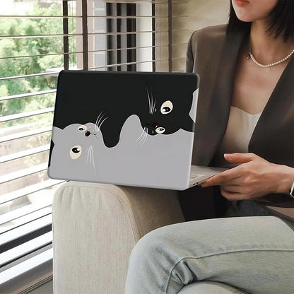 KEROM Compatible for MacBook Pro 13 Inch Case 2025 2024 2023 2022-2016 M2 M1 A2338 A2289 A2251 A2159 A1989 A1706 A1708, Cute Aesthetic Protective Plastic Hard Shell & Keyboard Cover, Two Cats