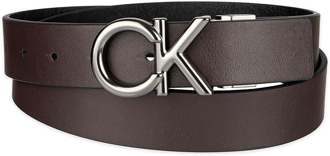 Calvin Klein Men’s Reversible Leather Belt - 2‑in‑1 Versatile Modern Style