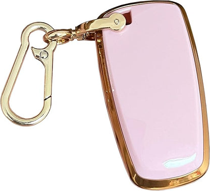 Keyless Entry Remote for Ford Key Fob Cover Protective Shell Fits for Ford Edge Escape Expedition Explorer Fusion Mustang Ranger F-150 F-250 (3-Button-Pink)