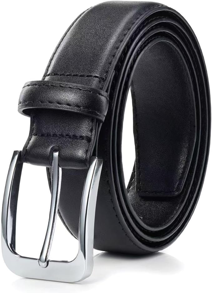 Bighake Men's Genuine Leather Dress Belt, Handmade Leather Jeans Belt for Men Work Business and Casual