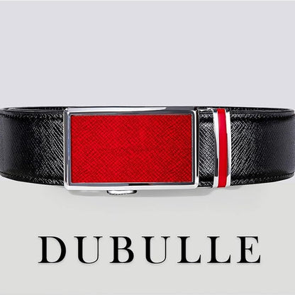 Dubulle Designer Mens Belts, Sliding Automatic Buckle Ratchet Dress Belt TOP Genuine Leather Strap Gifts