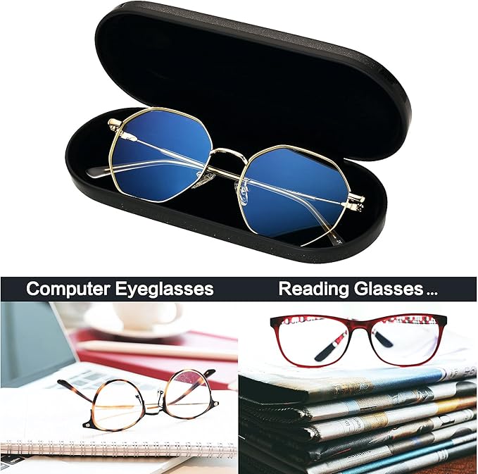 Vemiss Hard Shell Eyeglass Cases, Lightweight Portable Glasses Case for Women Men