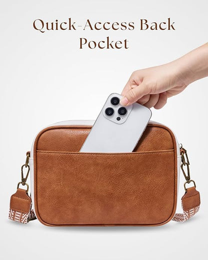 Crossbody Bags with Built-in Wallet, Anti-Theft Travel Purse with Card Slots, Trendy Vegan Shoulder Bag for Women Men