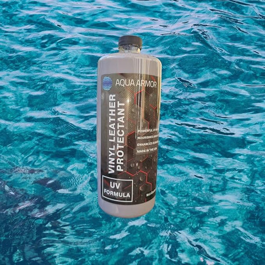 Marine Vinyl UV Protectant & Leather Conditioner – Long-Lasting UV Defense for Boat Seats, Vinyl, Plastic & Rubber – Repels Salt, Moisture & Sun Damage – Restores Shine & Flexibility – Made in USA