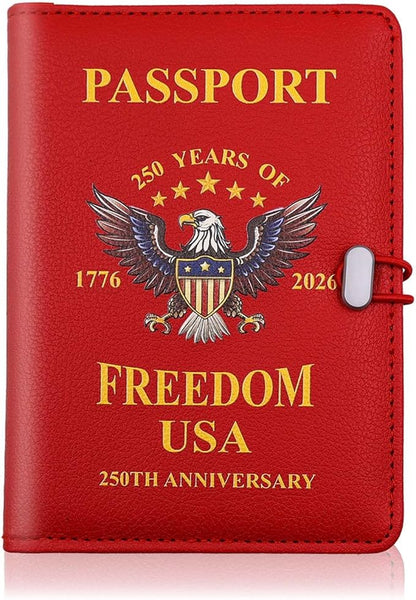 Melsbrinna Premium Leather Passport Holder Covers Case, Waterproof Rfid Blocking Travel Wallet Passport Holder with Pen Holder, Cute Passport Book for Women/Men