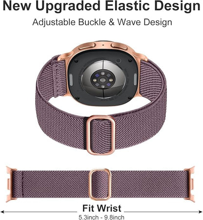 Lerobo Elastic Bands Compatible with Samsung Galaxy Watch 8 7 6 5 4 40mm 44mm/Galaxy Watch 8 Classic 6 4 Classic 43mm 47mm 42mm 46mm/5 Pro Band 45mm/Active 2,3 Pack 20mm Adjustable Nylon Sport Band