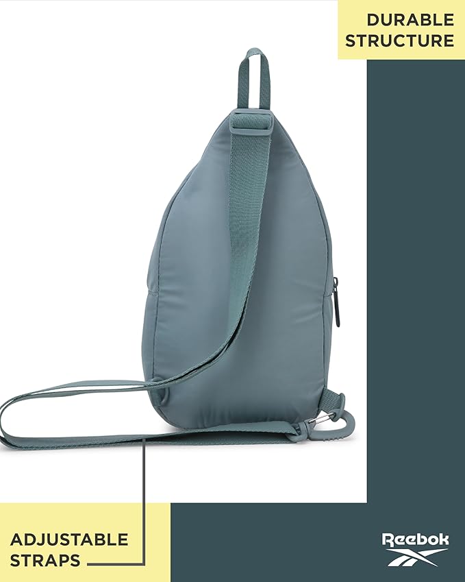 Reebok Unisex Crossbody Sling Bags – Compact Convertible Strap Cross Body Bag Travel Sling Bag - Gym & Travel Essential, Thea II Trellis