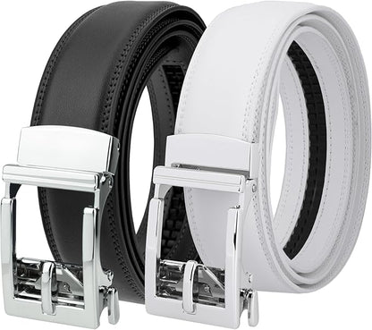 Gelante Ratchet Belt for Men, Mens Belts Leather 1.3'' Adjustable Trim to Fit Dress Belt