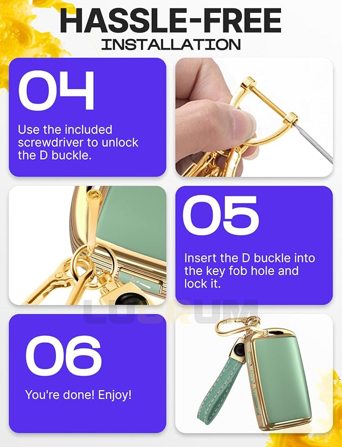 Lucrum Compatible with Mazda Key Fob Cover & Leather Keychain - TPU Case for 3, 6, CX-5 CX-9 CX-30 CX-50 CX-70 (2019-2025)