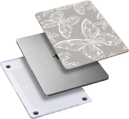 KEROM Compatible with MacBook Pro 13 inch Case 2022-2016 Release M2 M1 A2338 A2289 A2251 A2159 A1989 A1706, Plastic Hard Shell Case & Keyboard Cover, Has Logo Cutout, Butterfly