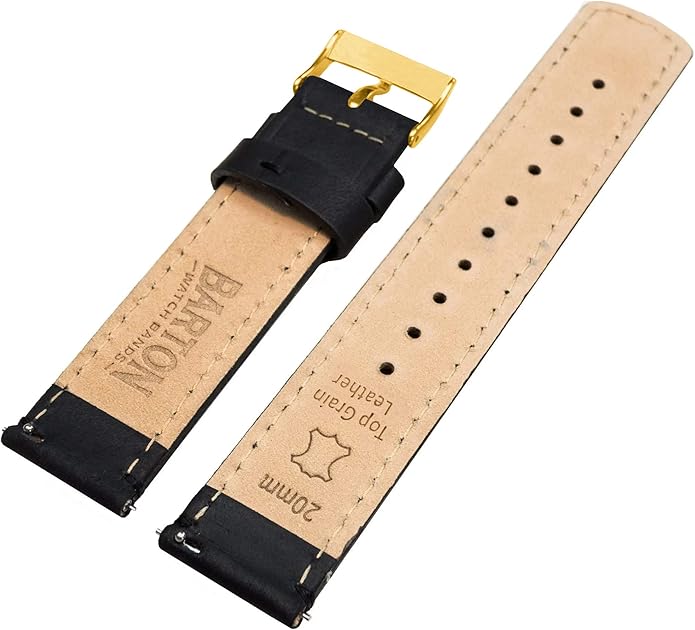 BARTON WATCH BANDS - Top Grain Leather Watch Bands Compatible with Apple Watch Models - 1, 2, 3, 4, 5, 6, 7, 8, 9, 10, SE, Ultra & Ultra 2