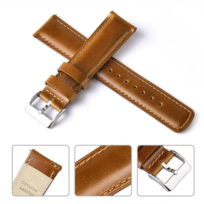Ritche Christmas Gift Quick Release Leather Watch Bands Genuine Watch Straps for Men Women Top Grain Leather Watch Strap, White Elephant Gifts, Stocking Stuffers for Men, Father's Day gifts