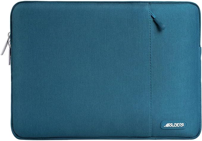MOSISO Laptop Case 16 inch, 15-15.6 inch Laptop Sleeve Compatible with MacBook Pro 16 M5 M4 M3 M2 M1, HP Acer Dell Lenovo ASUS, Polyester Vertical Computer Sleeve Bag with Pocket, Deep Teal