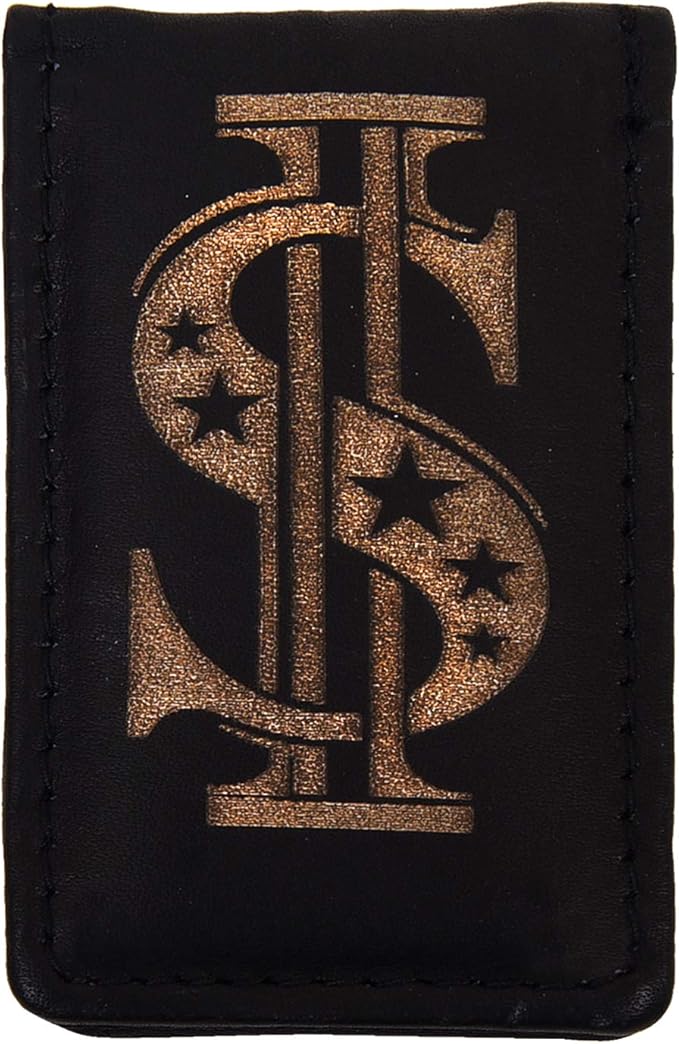 LB LEATHERBOSS Men's New Leather Strong Magnetic Money Clip
