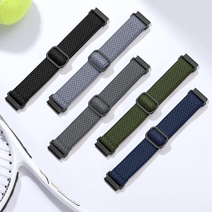 GEAK 18mm Quick Release Replacement Wristband Compatible with Garmin Venu 3S Watch Band, Soft Nylon Breathable Sport Strap for Venu 2S /Vivoactive 4S Watch Band/Forerunner 265s/255s Men Women