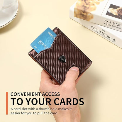 Money Clip Wallet for Men Slim Bifold Credit Card Holder Wallet Minimalist RFID Blocking Front Pocket Wallet