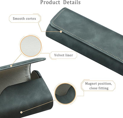 LifeArt Eyeglass Case Hard Shell, Portable Sunglass Case for Women and Men, fashionable PU Leather Eyeglass Case, Lightweight