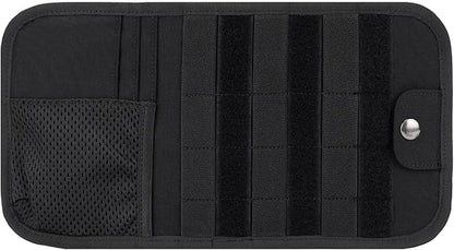 TACNEX Tactical Visor Organizer MOLLE Panel with Zipper Storage Pouch & Sunglasses Holder Car Essentials EDC Gear Tool Pack Vehicle Accessories for Truck Pickup Van SUV ORV (Sun Visor Organizer)