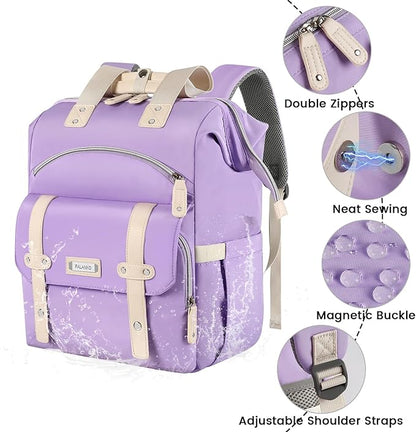 FALANKO Laptop backpack for Women, Computer Backpack Fits 15.6Inch Laptop with RFID Water Resistant Teacher work nurse Doctor