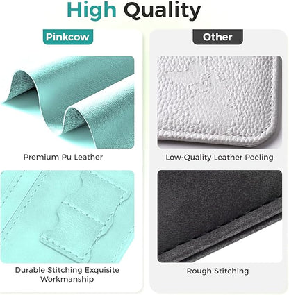 Passport Holder for Travel Women Men - Passport Cover Wallet with Airtag Slot - RFID Blocking PU Leather Passport Holder Case with Card Holder, Pen Slot - Blue