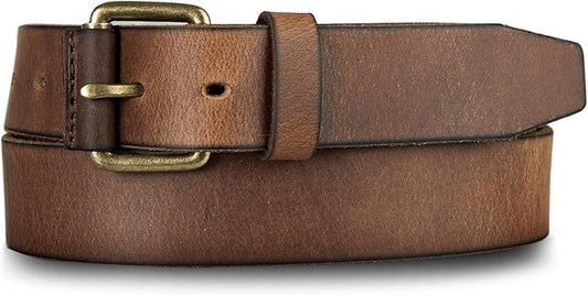 Lucky Brand Men's Jeans Leather Belt| Classic| Casual| Dress| Everyday| American Heritage| Genuine Leather| Metal Buckle