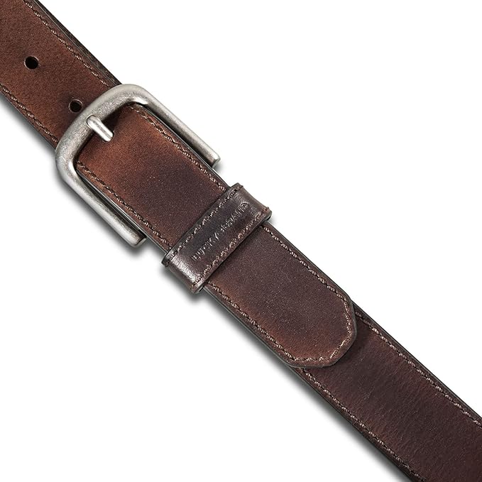 Lucky Brand Men's Jeans Leather Belt| Classic| Casual| Dress| Everyday| American Heritage| Genuine Leather| Metal Buckle