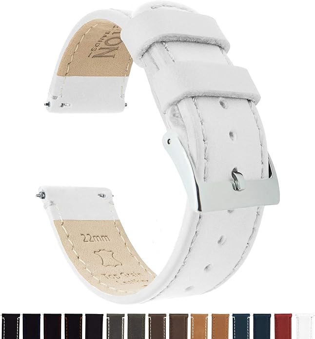 BARTON WATCH BANDS - Top Grain Leather Watch Bands Compatible with Apple Watch Models - 1, 2, 3, 4, 5, 6, 7, 8, 9, 10, SE, Ultra & Ultra 2