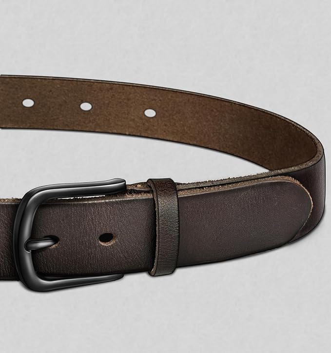 BULLIANT Men Belt Multi Pack,Leather Belt For Gift Men Golf Dress Casual Jean 7Holes 1 3/8"