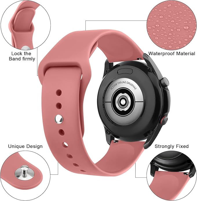 Meliya 22mm Watch Bands Quick Release Replacement Wristband, Soft Silicone Sport Replacement Straps for Men Women