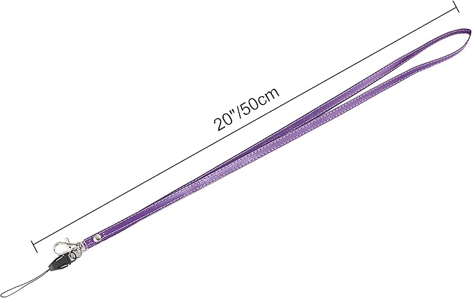 Badge Holder with Zip, Wisdompro 2-Sided PU Leather ID Badge Holder with 1 ID Window, 4 Card Slots, 1 Side Zipper Pocket and 1 piece 20 Inch PU Neck Lanyard Strap - Purple (Horizontal)