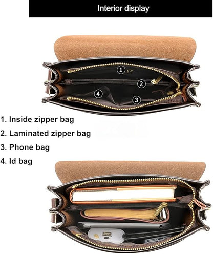 Mens Crossbody Bag, Leather Messenger Shoulder Bag for Women Men Purse Travel Work Business | Leather, Messenger, Purse, Travel, Work, Business