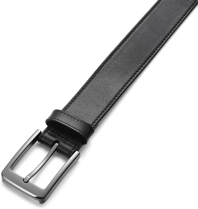 MILORDE Men's Genuine Leather Dress Belt, Handmade, 100% Cow Leather, Fashion & Classic Designs for Work Business and Casual