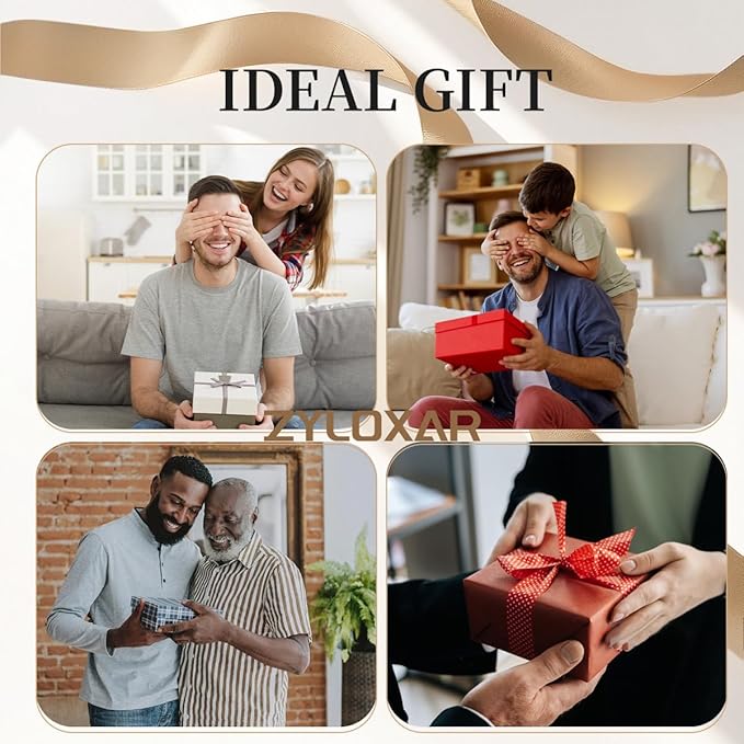 Genuine Leather Wallet for Men Slim Magnetic Flip Bifold with Money Clip and Metal Card Case Holds 9 Cards Ideal for Gifts and Daily Use (Coffee)