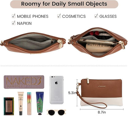 LOVEVOOK Laptop Tote for Women - 15.6 Inch Professional Leather Computer Briefcase with Waterproof Handbag Shoulder Bag Large Capacity Business Teacher Office Crossbody Purse