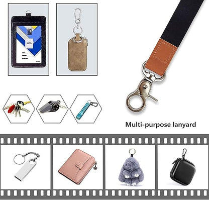 Lanyard, Long Neck Lanyard Key Lanyard, Id Badge Lanyard for Women and Men, Cute Cool Lanyard Strap for Car Keys, Card Holder, Whistle, Keychain, Wallet(Dark PurPle)